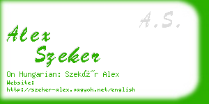 alex szeker business card